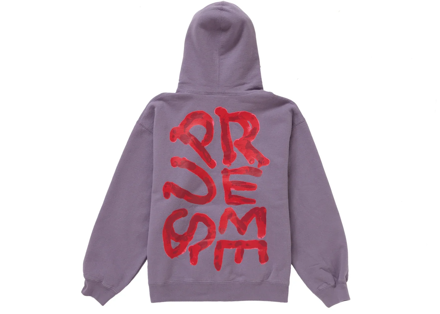 Supreme Paint Hooded Sweatshirt Dusty Purple - 1