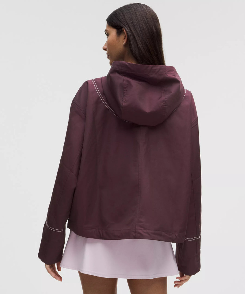 Water-Resistant Cropped Hooded Jacket 3