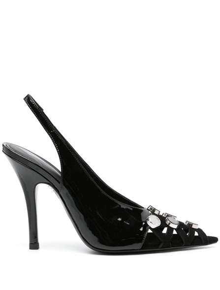 Patent leather and suede slingbacks - 1