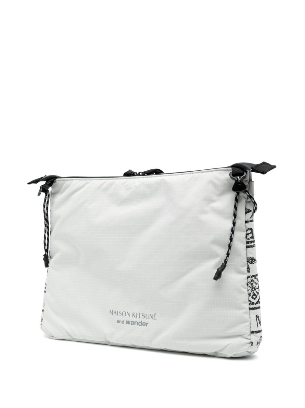 x Maison KitsunÃ© Nordic-print messenger bag - 3