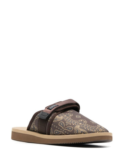 Suicoke paisley-print touch-strap slippers outlook