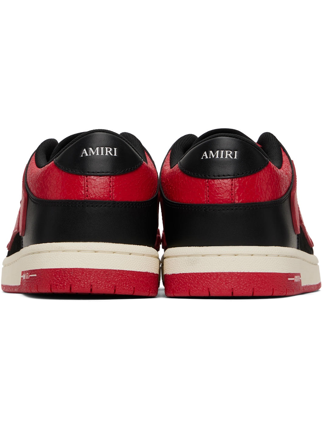Black & Red Skel-Top Low Sneakers - 2