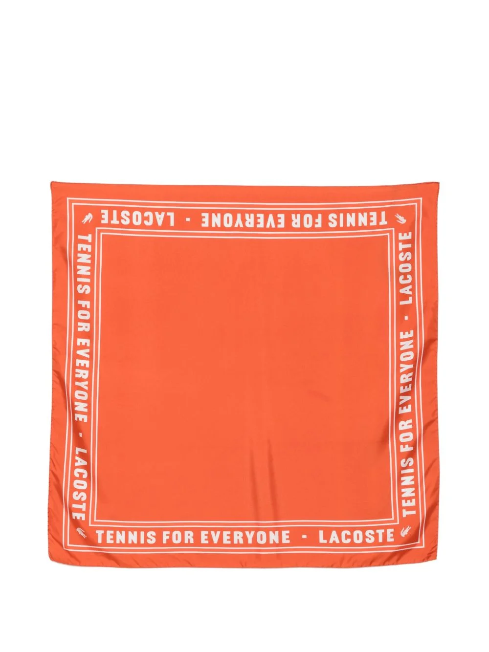 logo-print silk scarf - 1