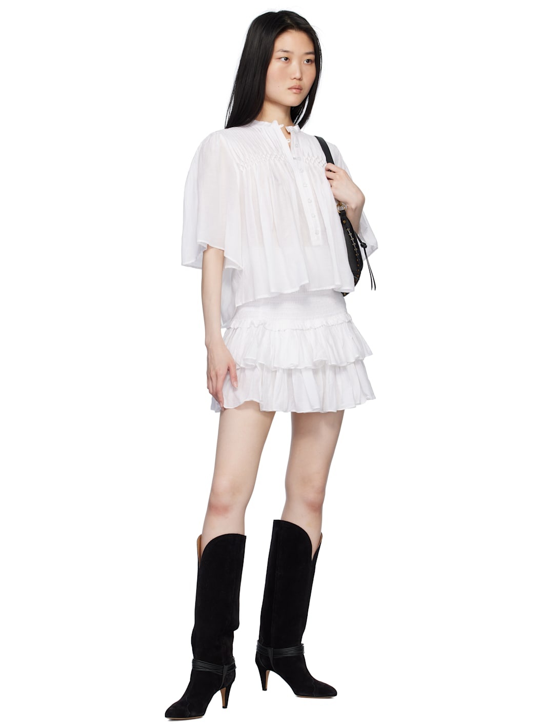 White Naomi Mini Skirt - 4