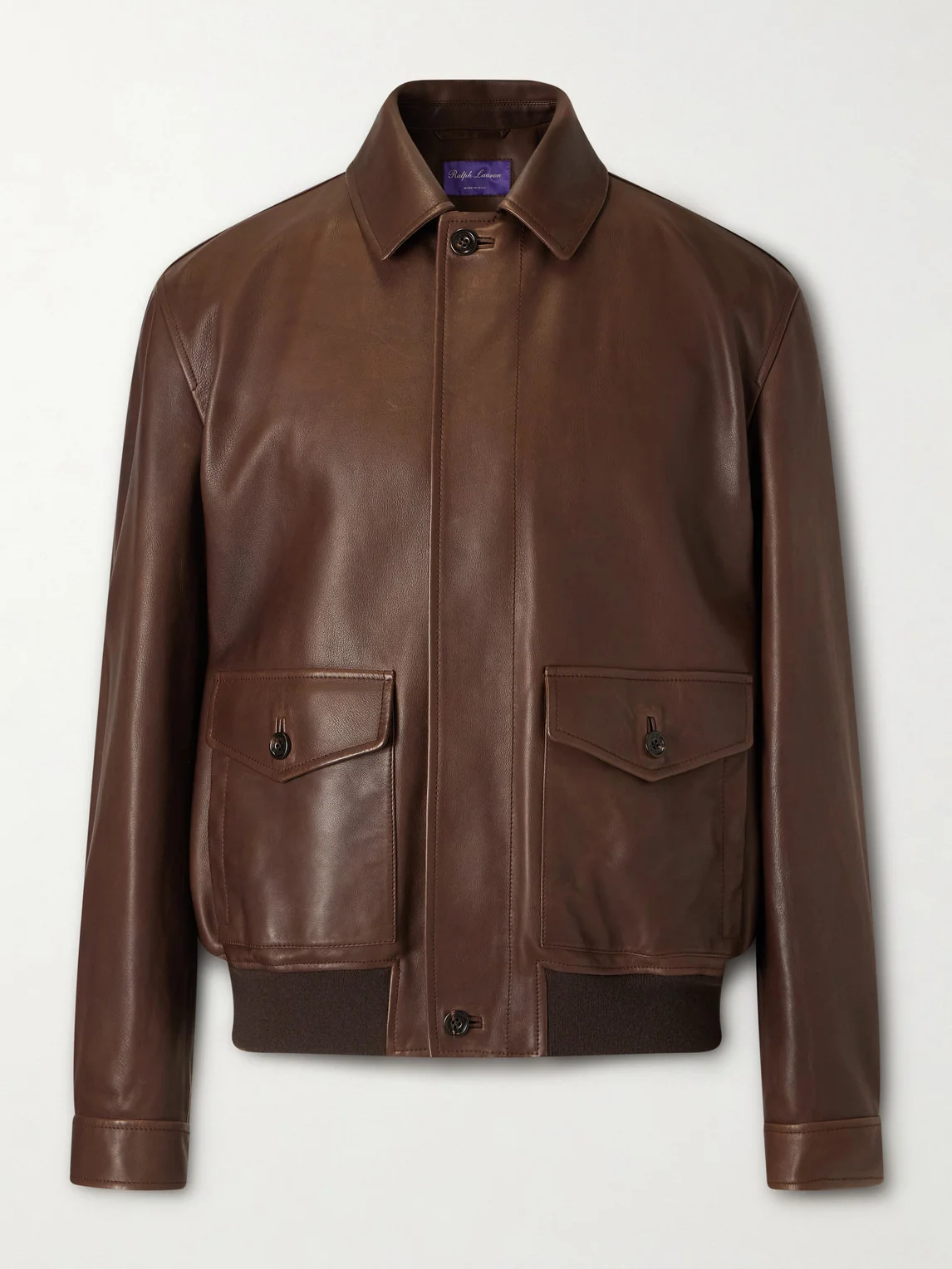 Leather Bomber Jacket - 1
