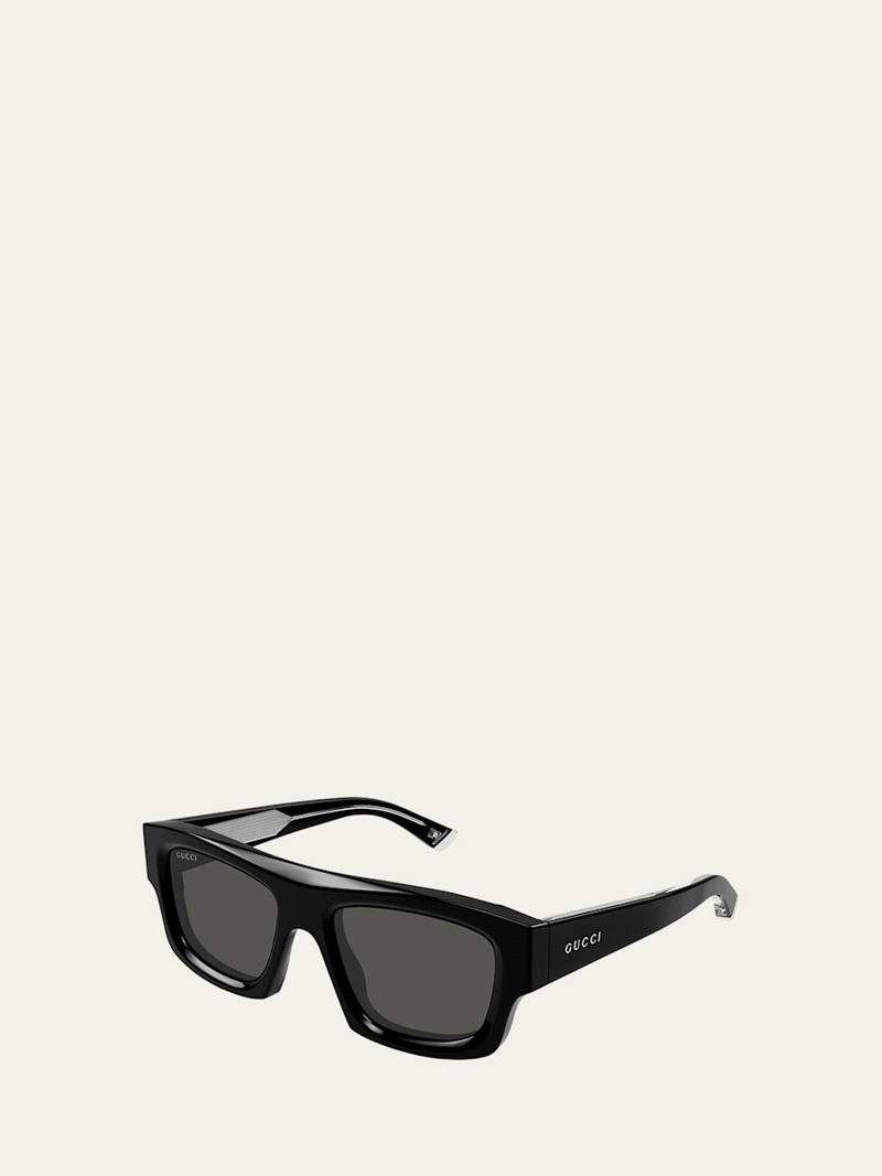 GUCCI Men's GG1926SM Acetate Rectangle Sunglasses outlook