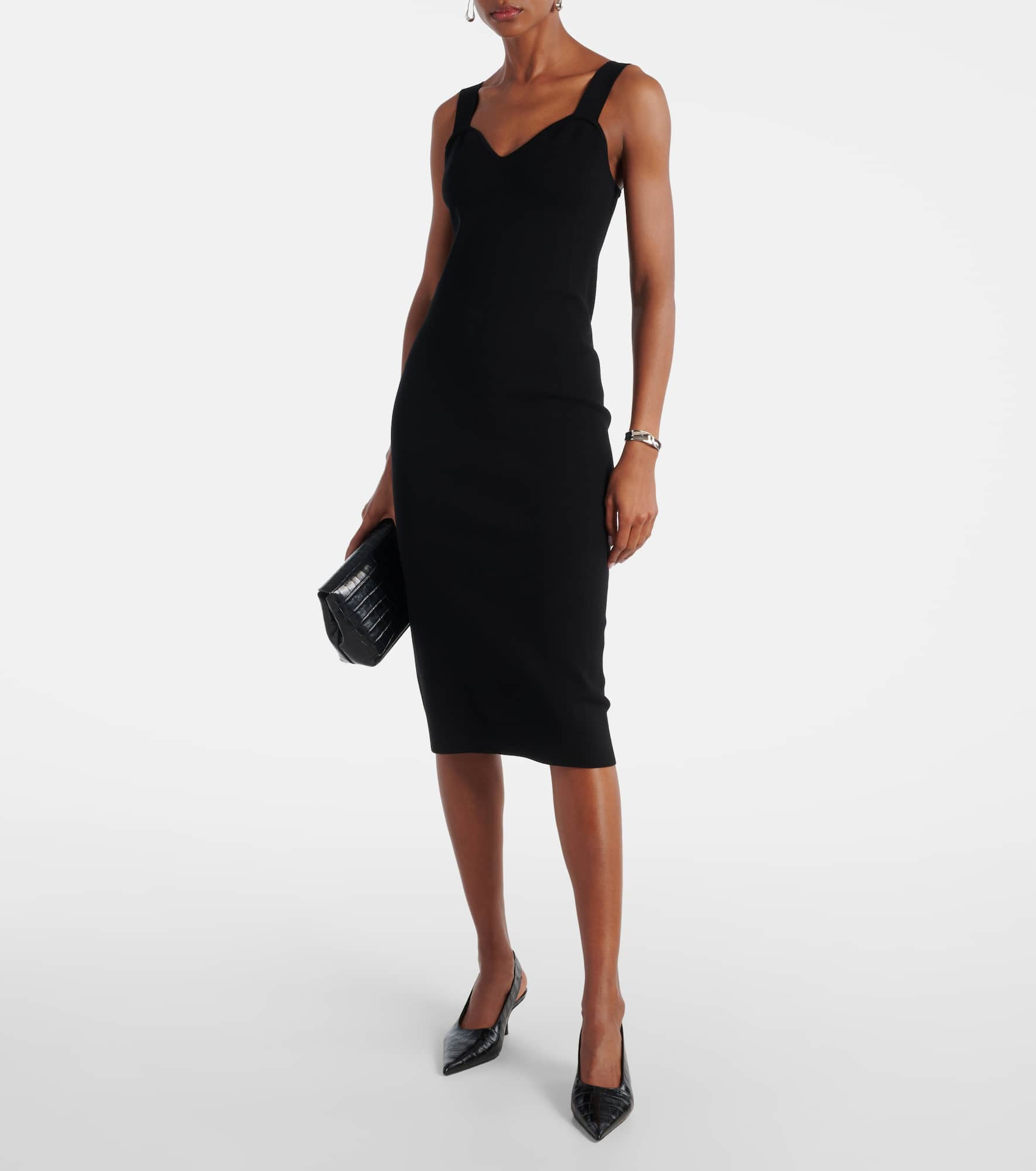 Teak knitted midi dress - 2