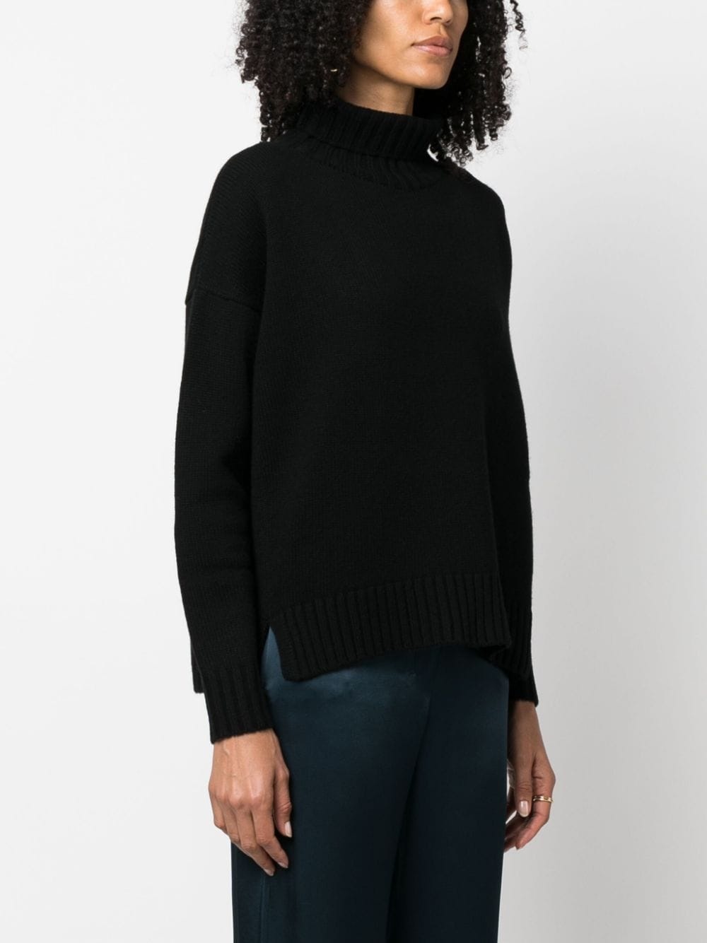 fine-knit roll-neck jumper - 3