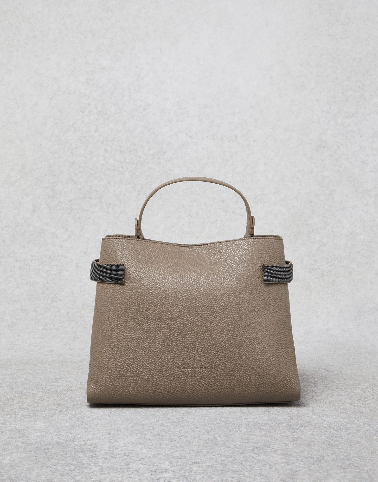 Texture calfskin bag with precious bands - 1