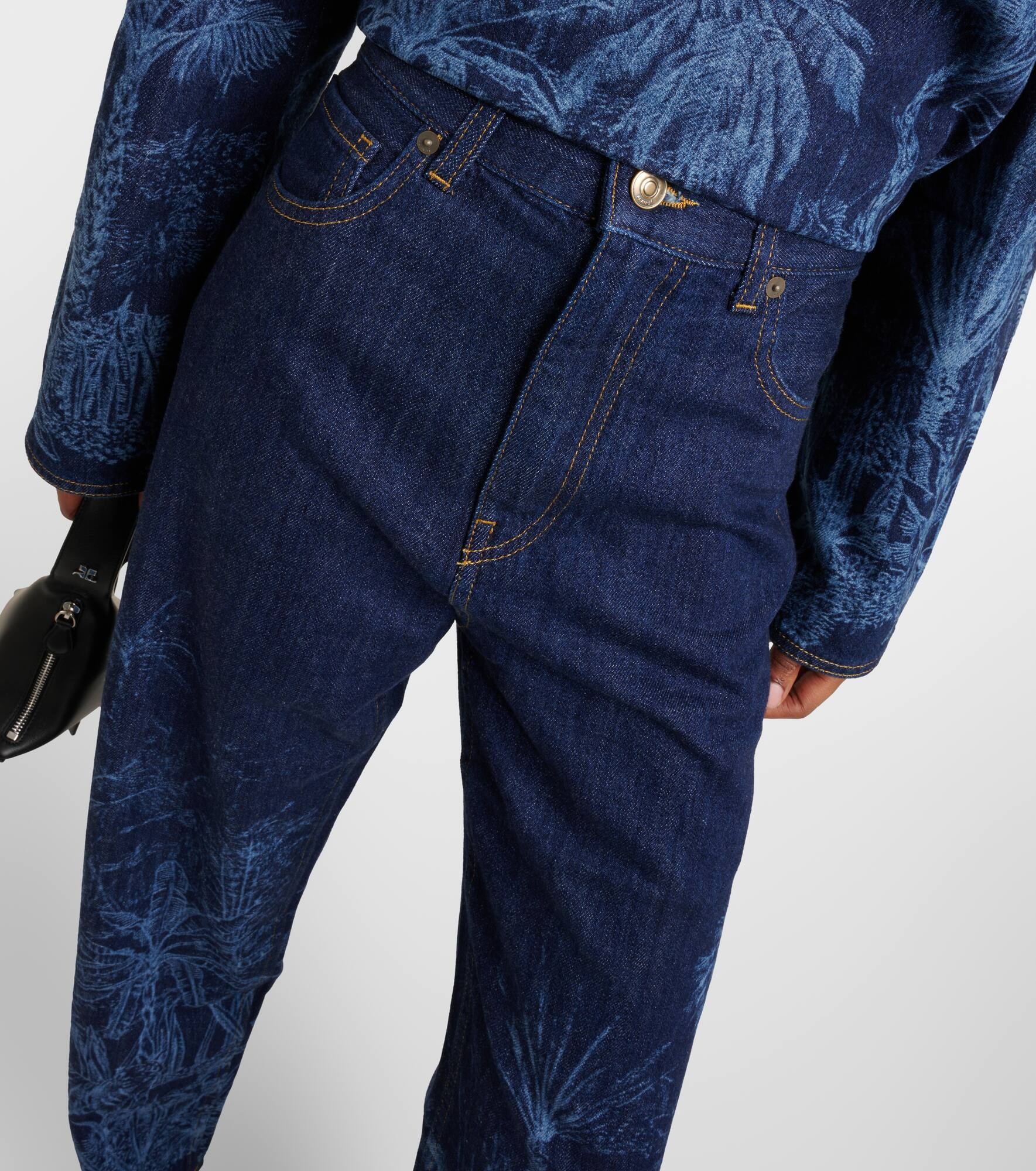 Jungle printed high-rise jeans - 4