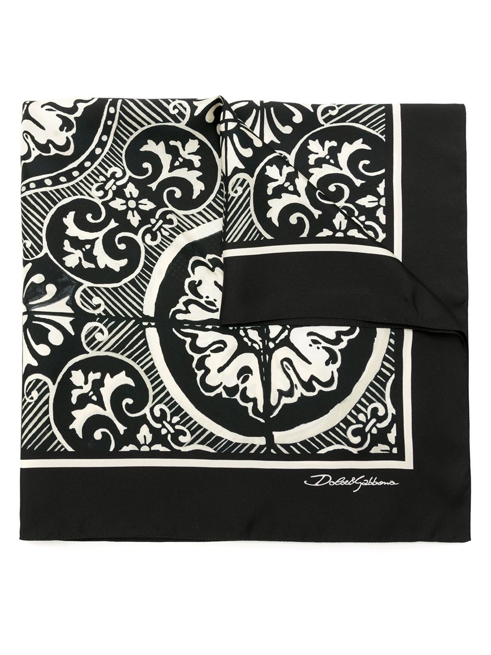 printed silk scarf - 1