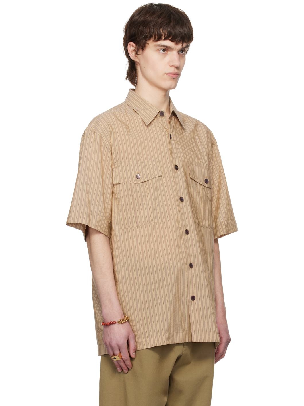 Brown Striped Shirt - 2