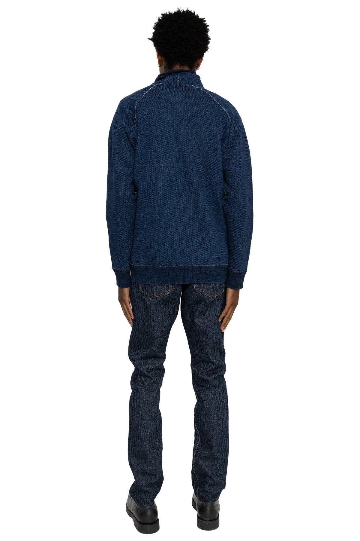 1170-2-ID Sashiko 5P Pants Relax Tapered - Indigo x Indigo - 5