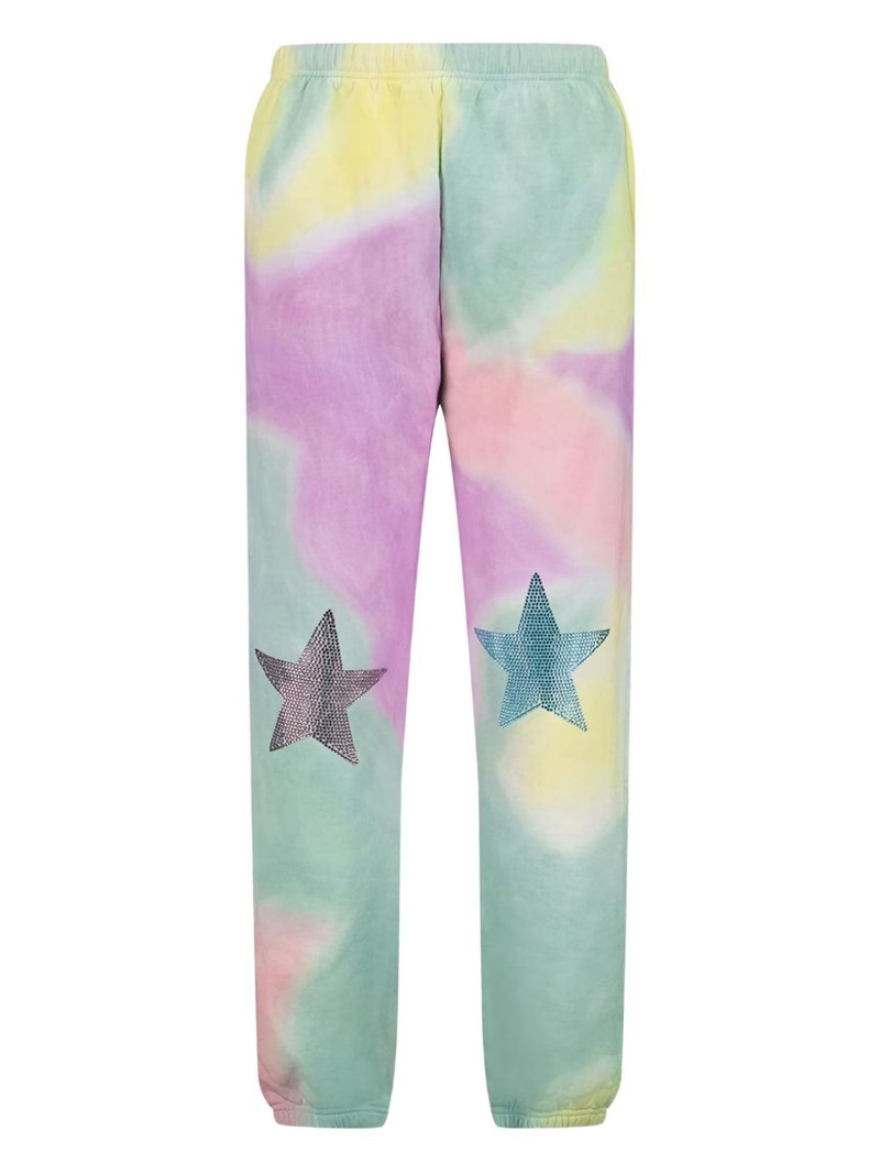 star-embellished tie-dye pants 1
