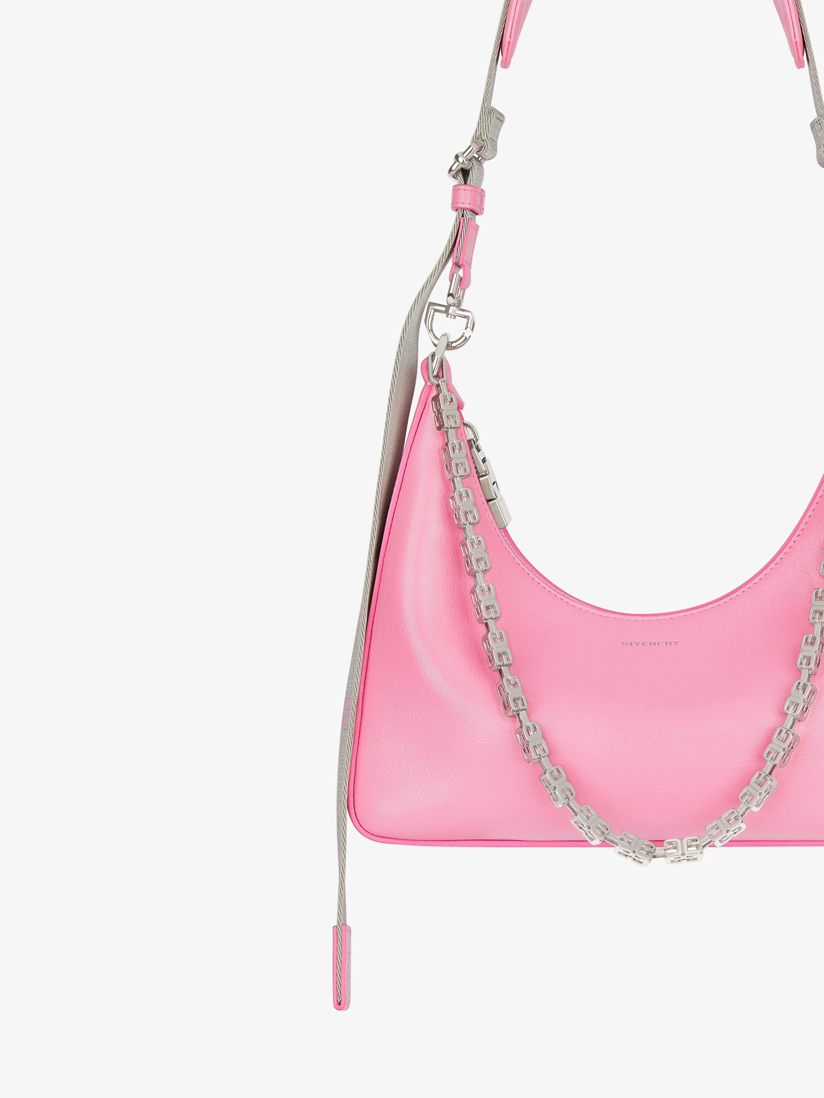 SMALL MOON CUT OUT BAG IN LEATHER WITH SPORTY STRAP - 7