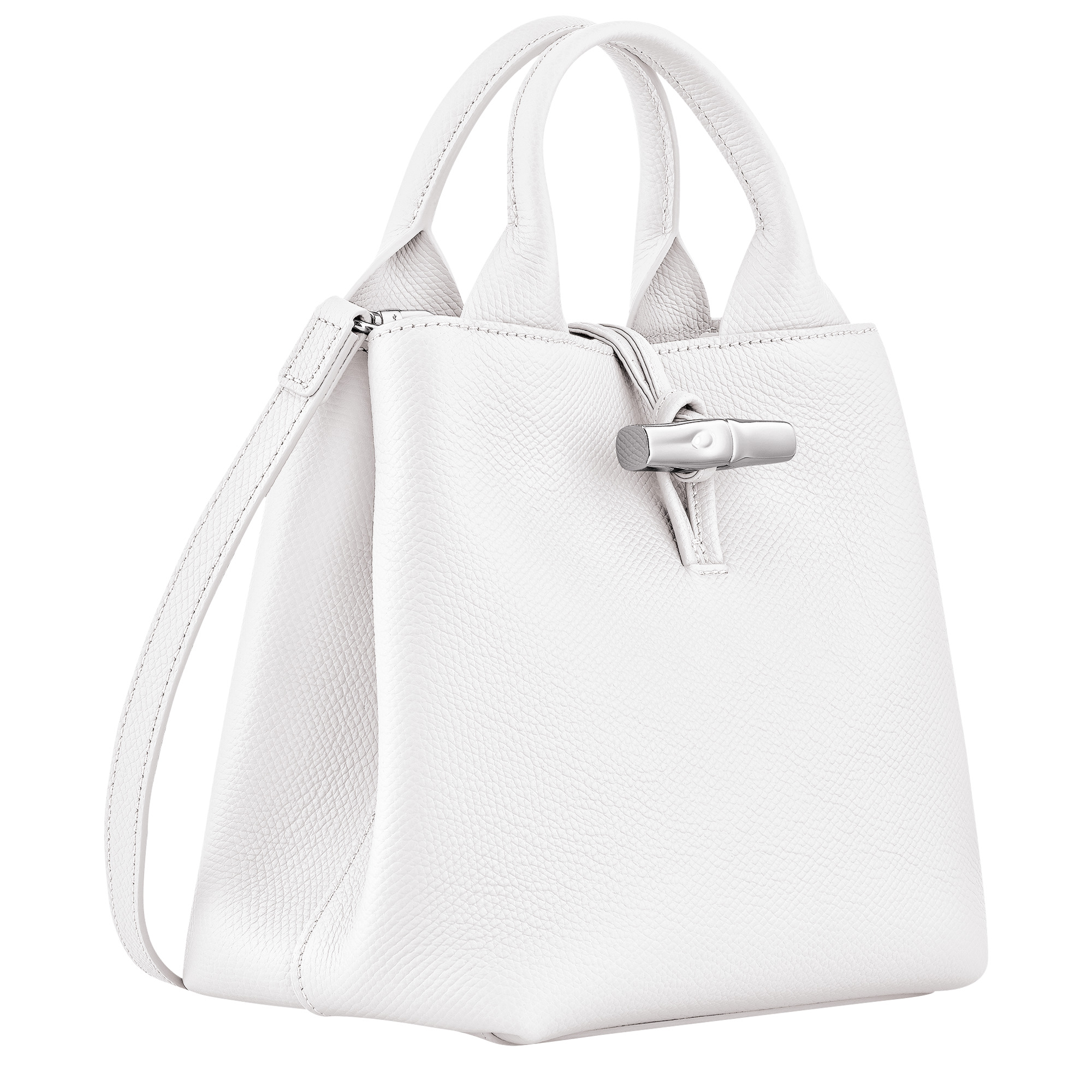 Le Roseau S Handbag White - Leather - 3