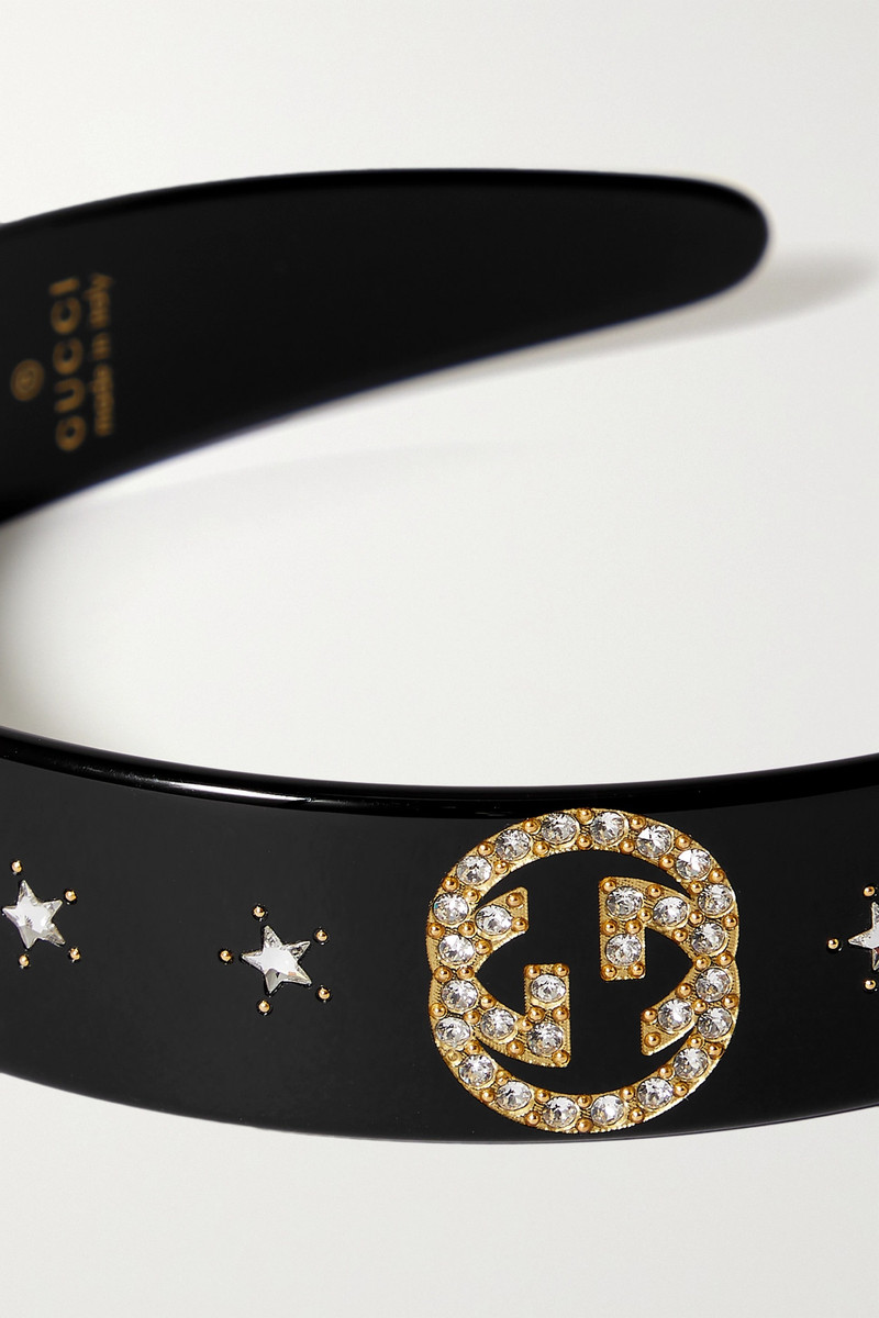 Crystal-embellished resin hairband 4