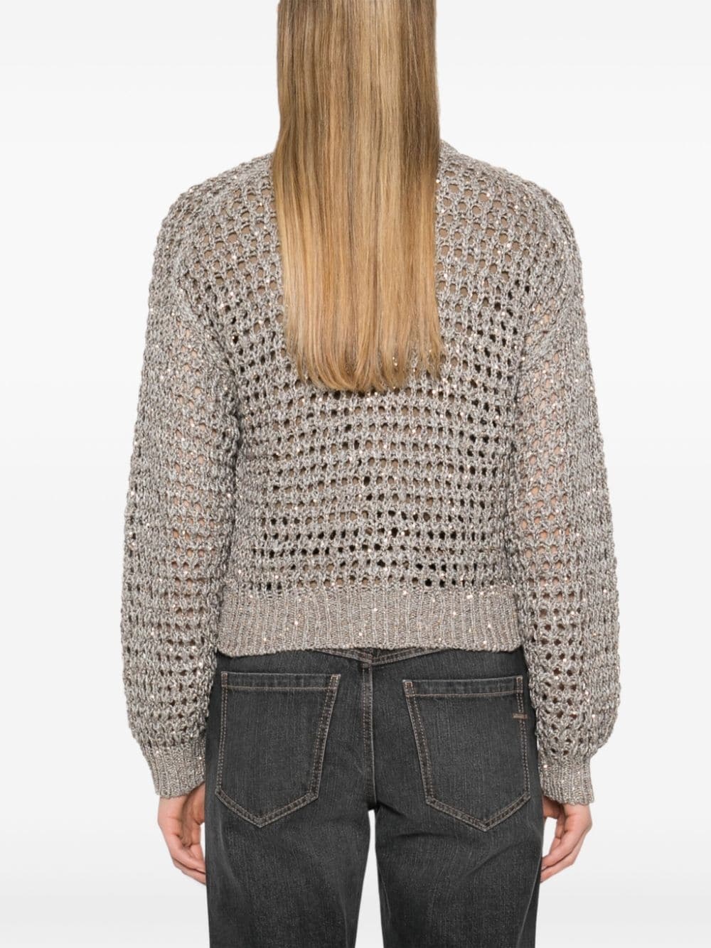 Sequined knitted cardigan - 4