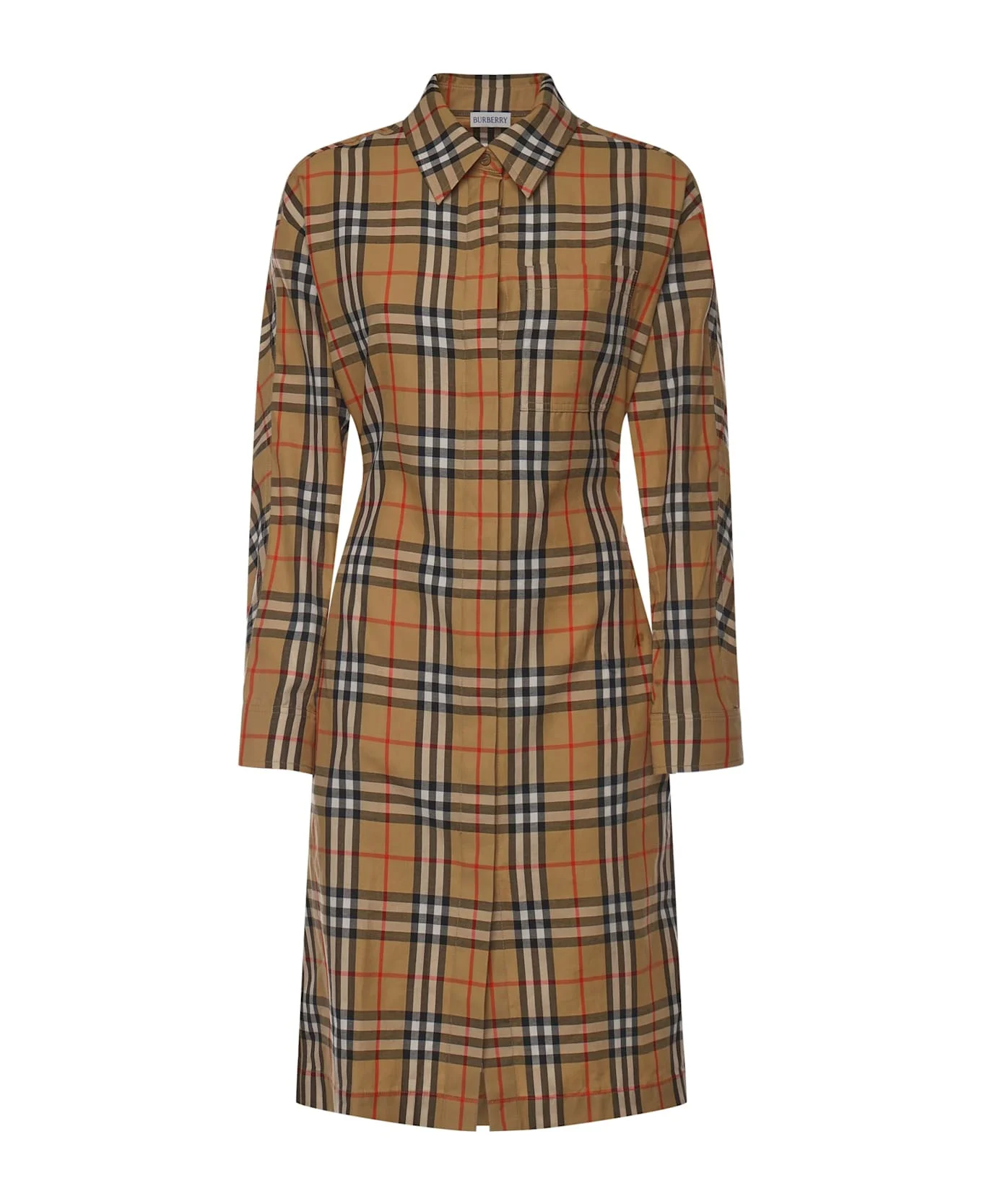 Check Shirt Dress - 1