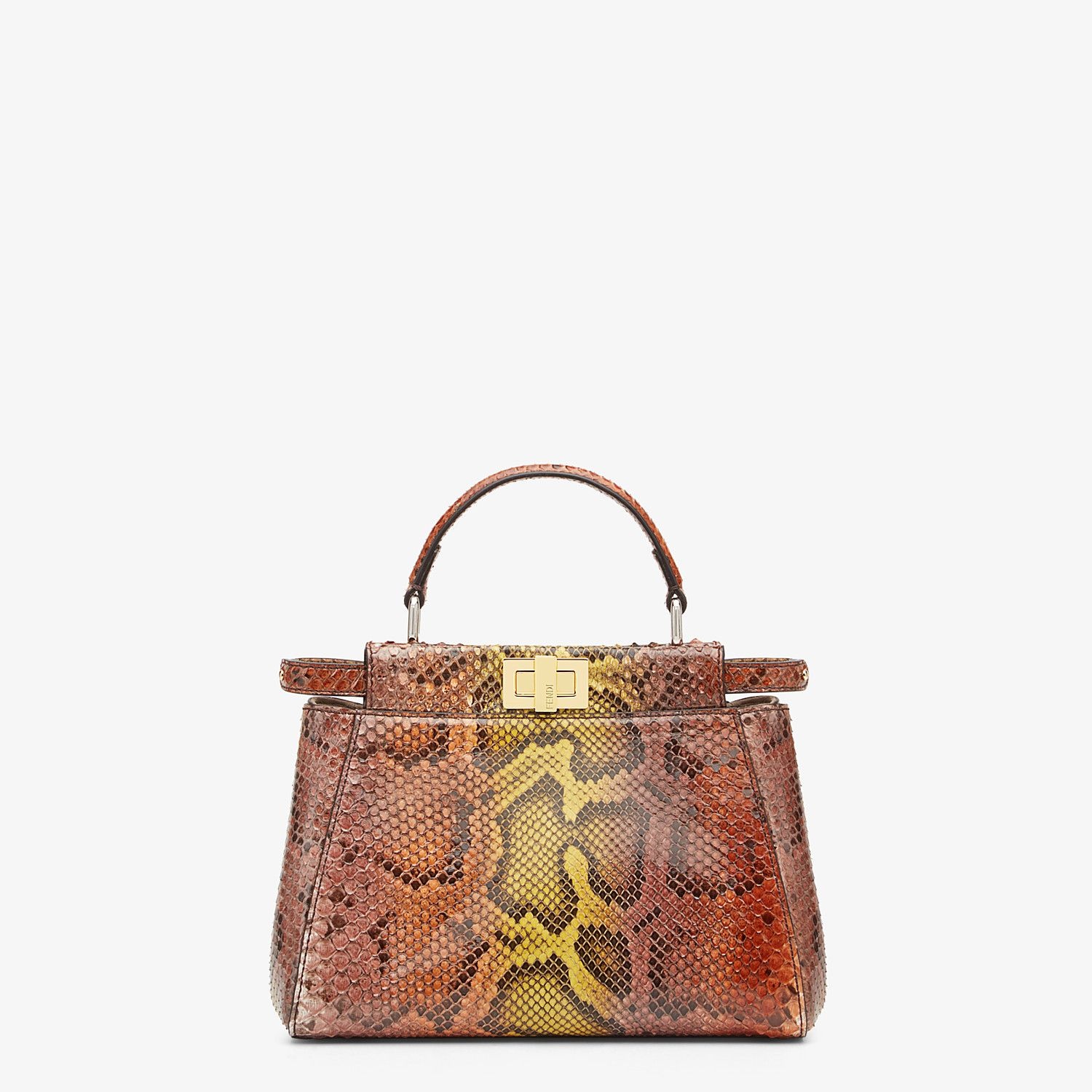 Brown python handbag - 1