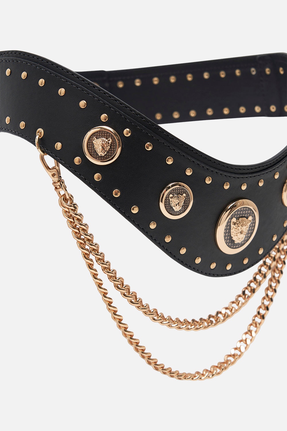 BELT WITH LEOPARD HARDWARE AND CHAINS - 2