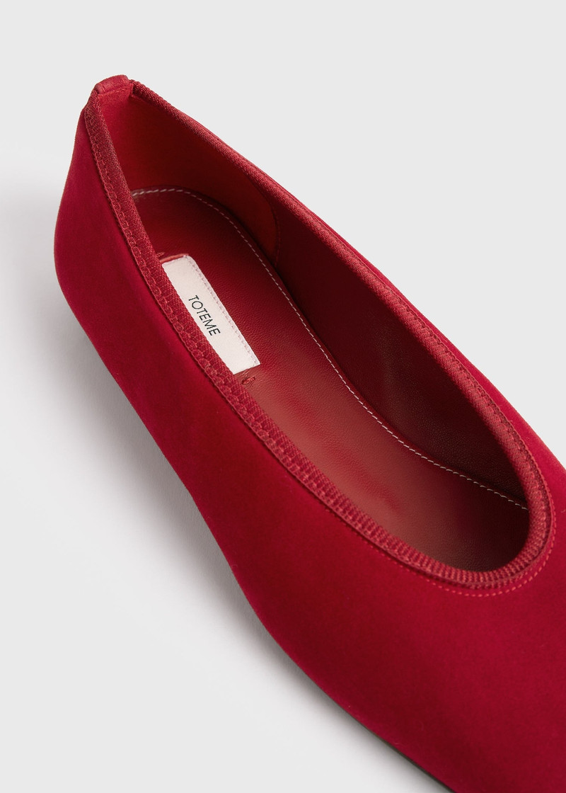 Minimalist suede ballerinas scarlet 6
