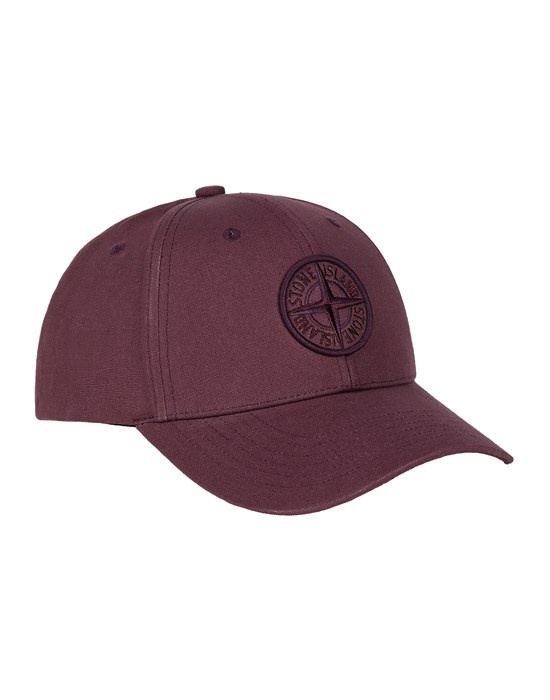 99661 COTTON REP CAP DARK BURGUNDY - 1