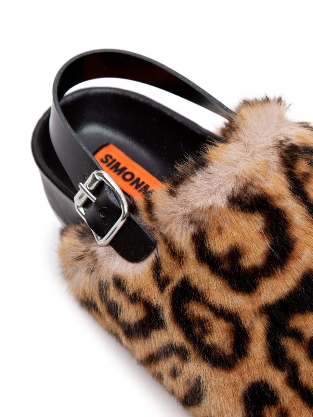 Furry Dip cheetah-pattern sandals - 5