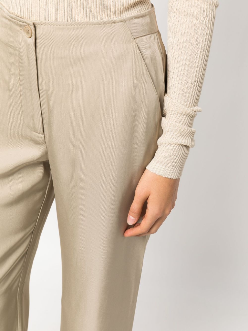 high-waist flared trousers - 5