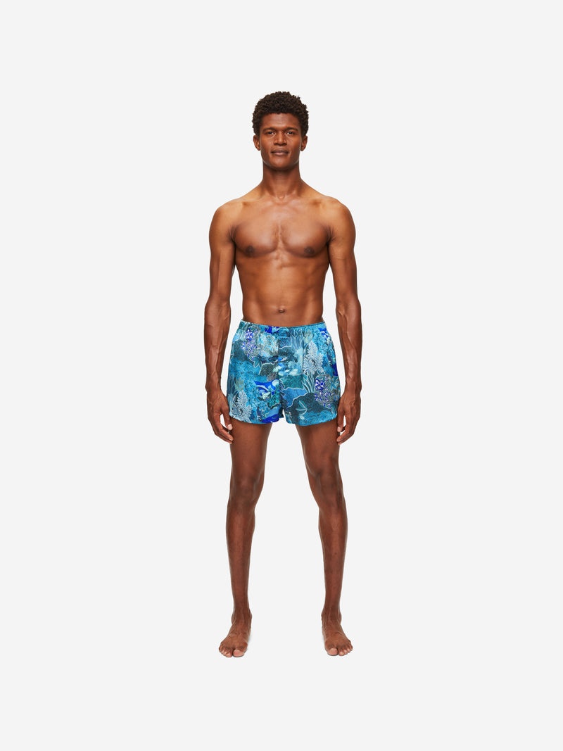 Men's Modern Fit Boxers Brindisi 86 Silk Satin Multi - 6