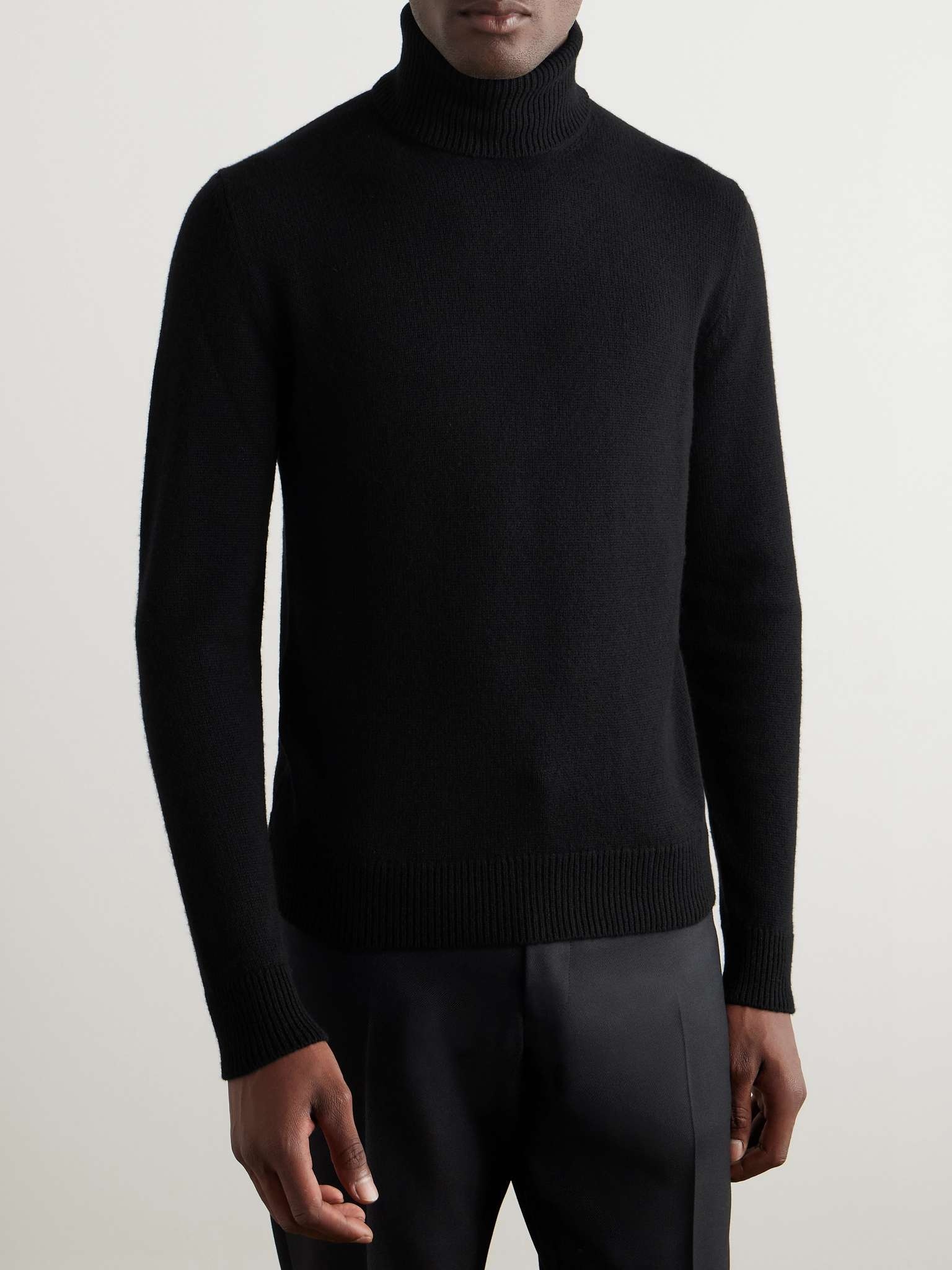 Ribbed Cashmere Rollneck Sweater - 3