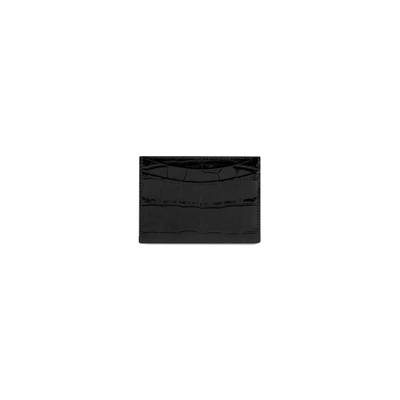 BALENCIAGA Women's Hourglass Card Holder in Black outlook