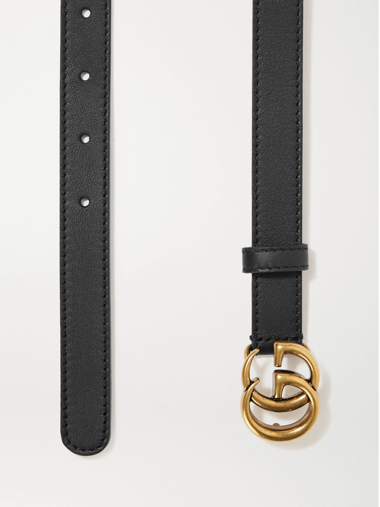 Leather belt Black - 4