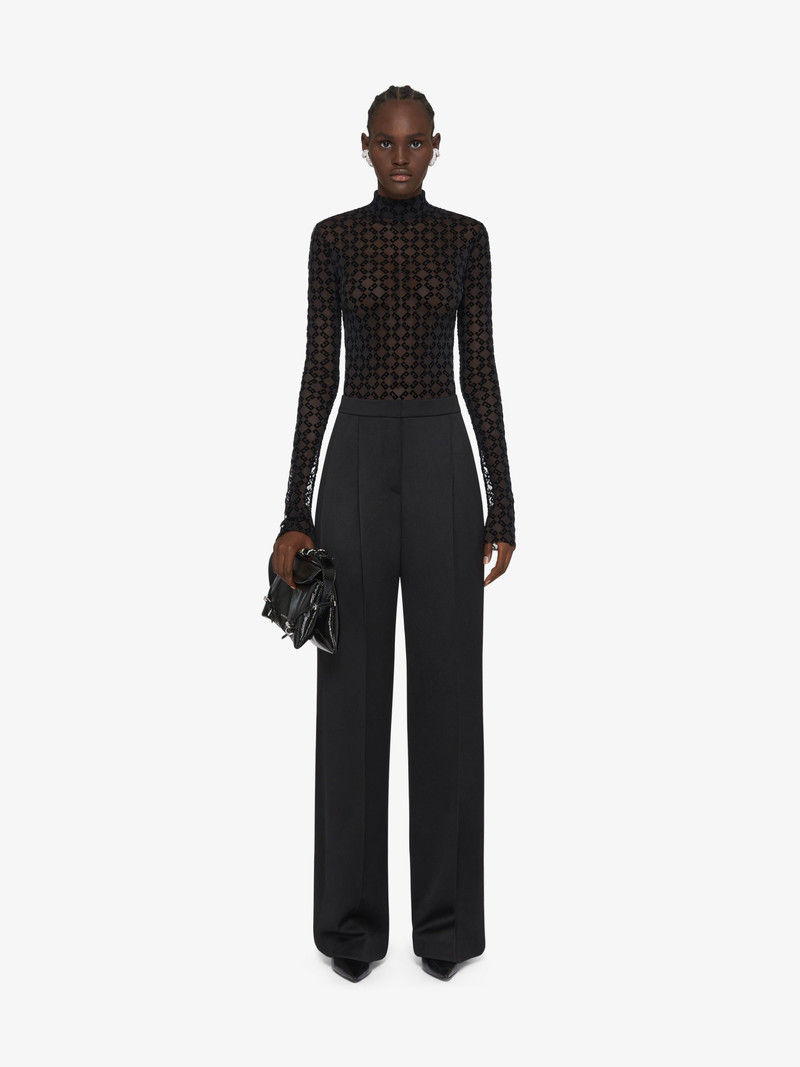 Givenchy BODYSUIT IN MONOGRAM 72 TULLE outlook