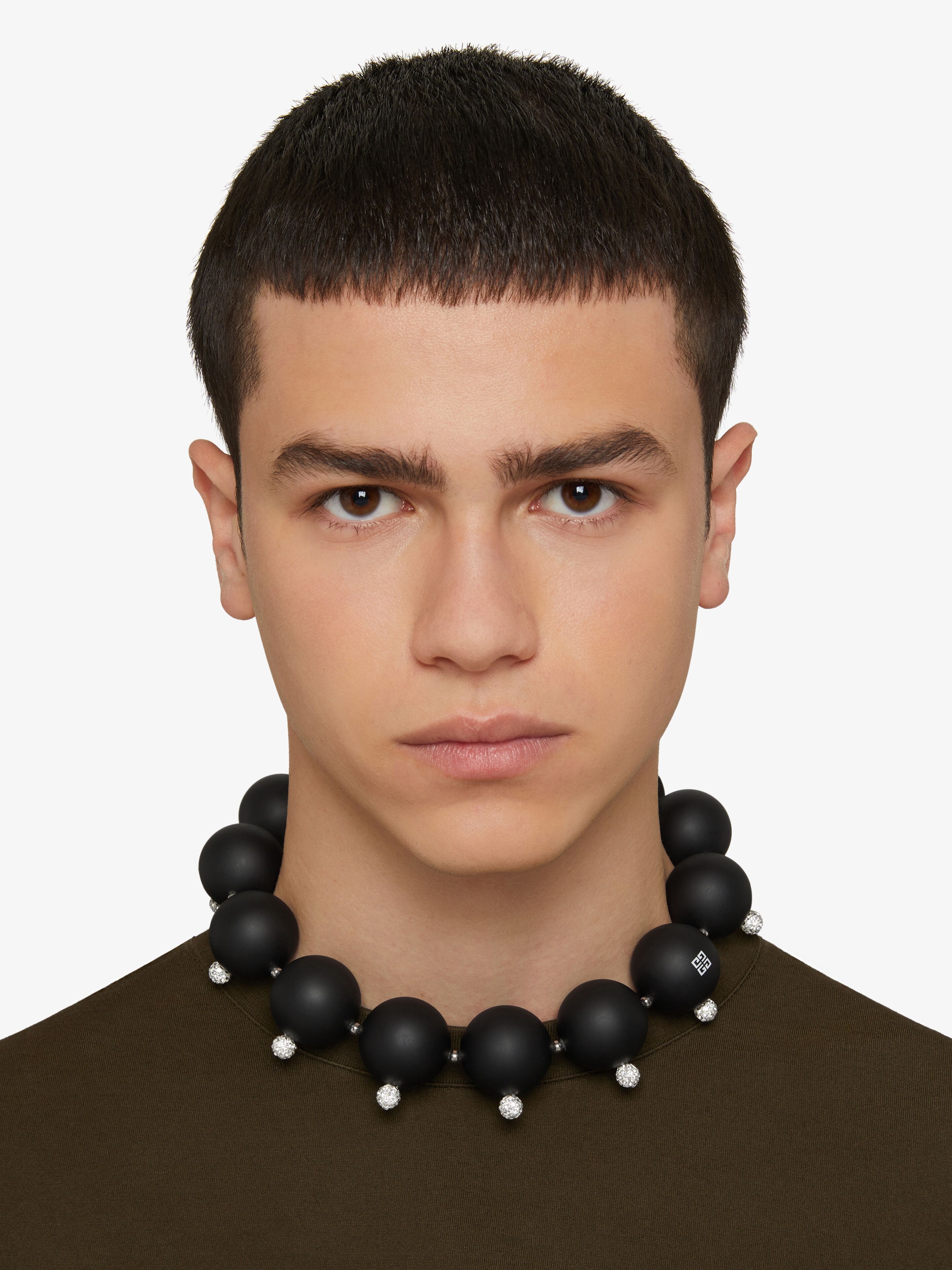 4G PEARL NECKLACE WITH CRYSTALS - 4