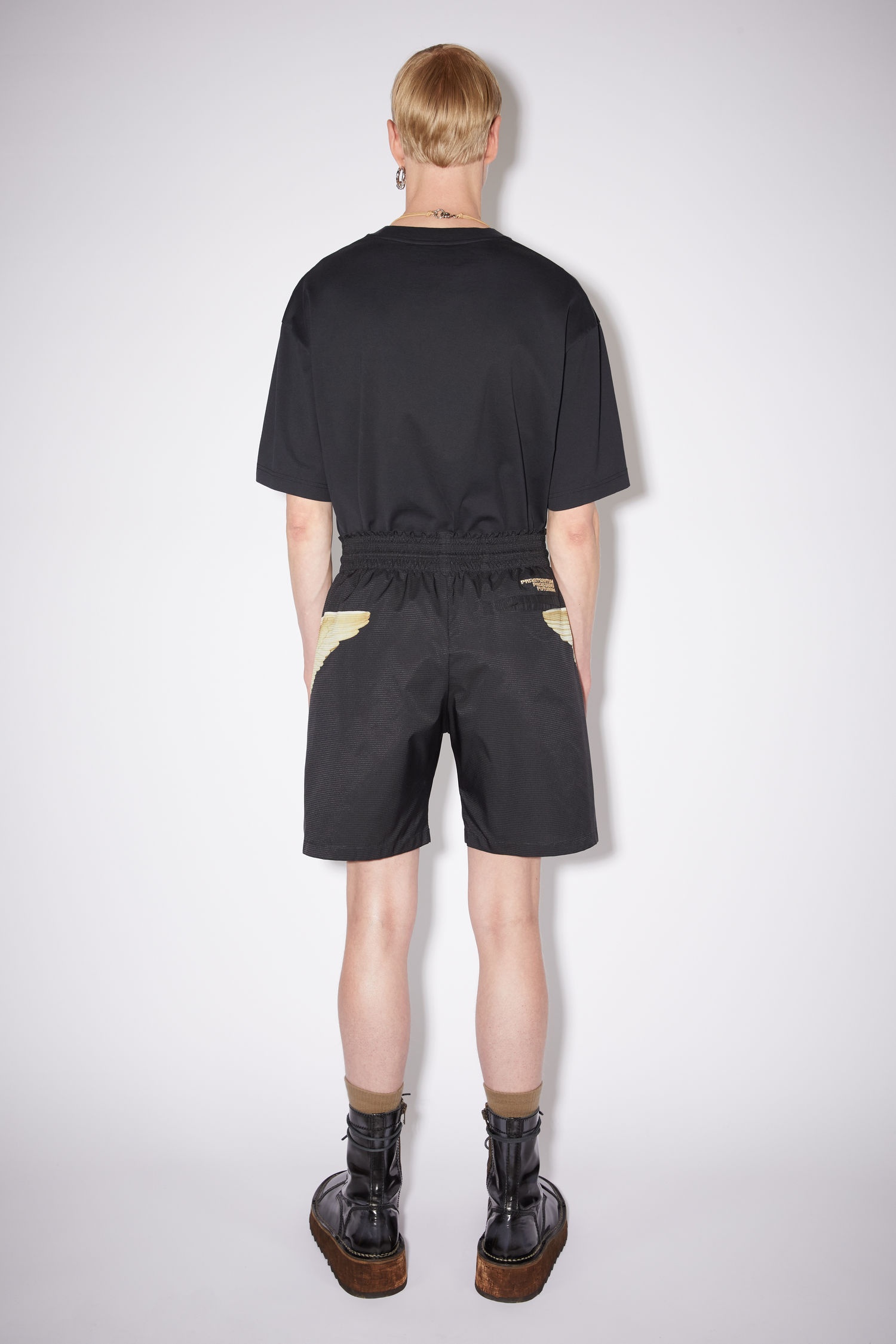 Printed swim shorts - Black - 3