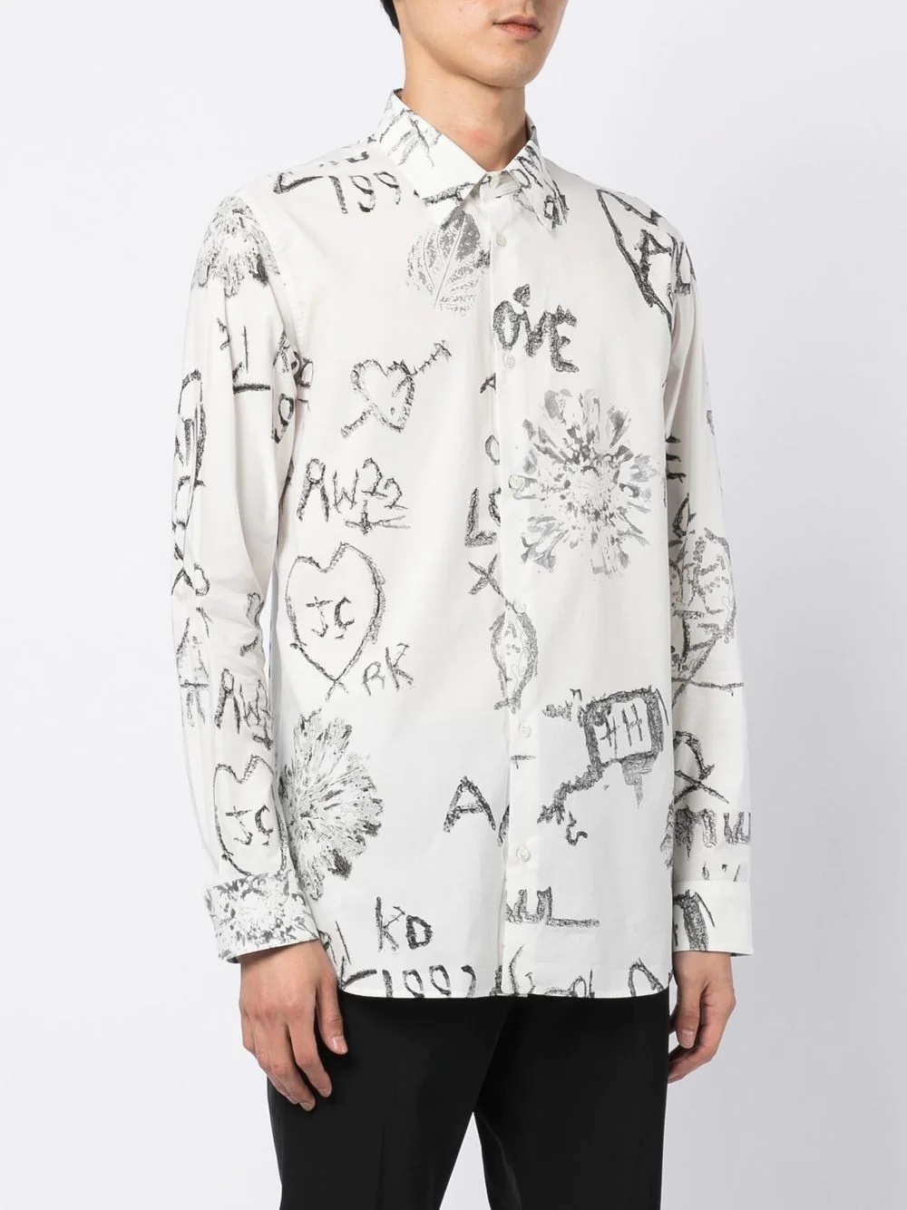 graphic-print long-sleeve shirt - 3