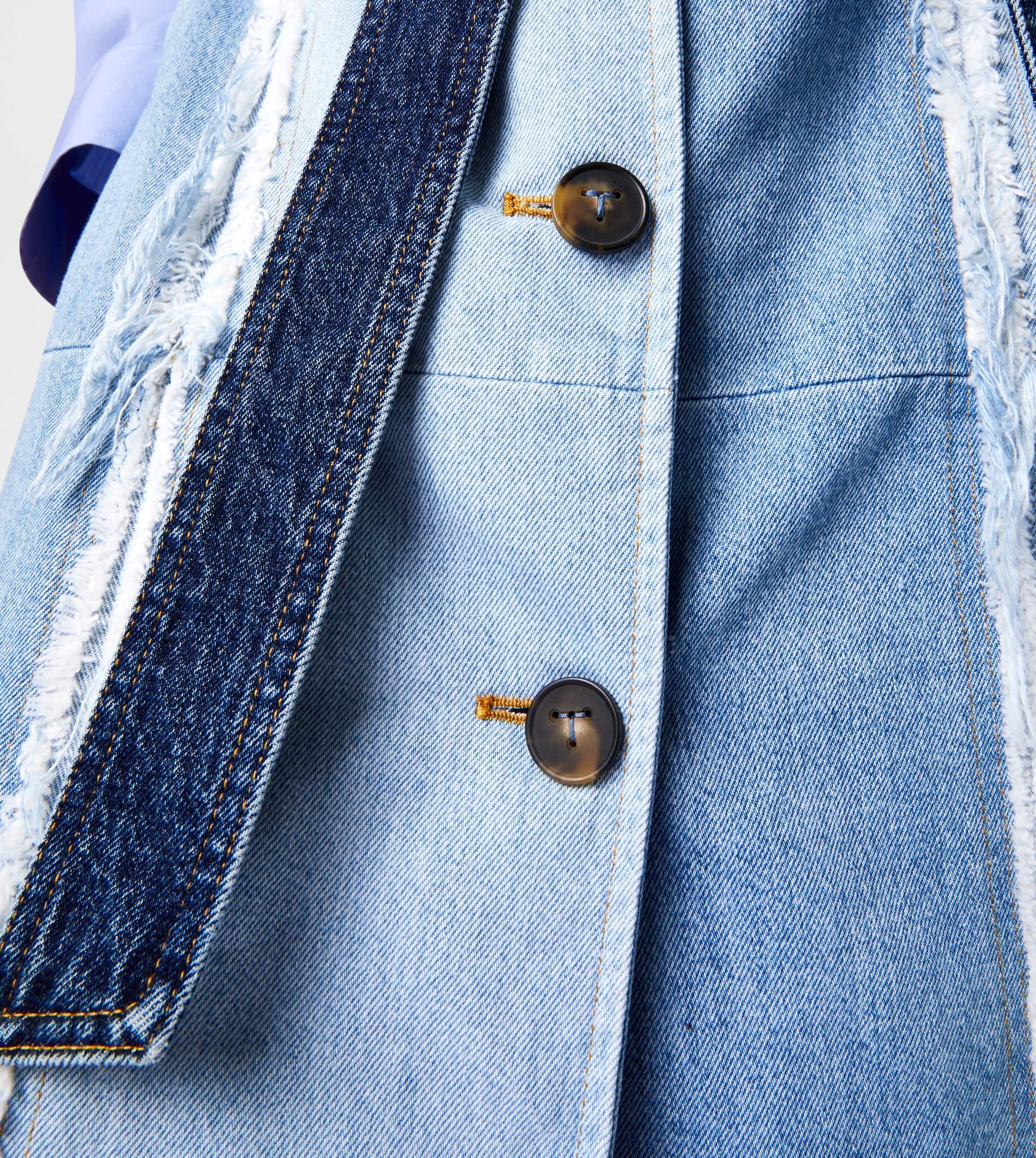 SKIRT IN DENIM - BLUE, LIGHT BLUE - 3
