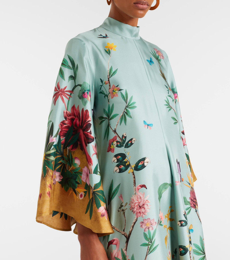 Magnifico floral silk twill maxi dress 4