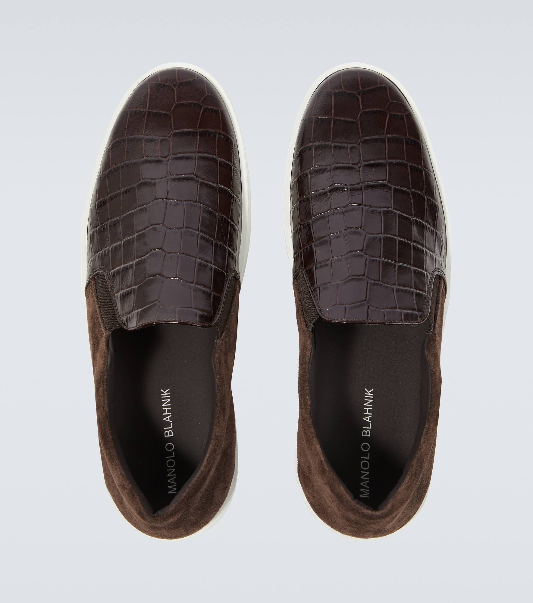 Nadores croc-effect leather sneakers - 4