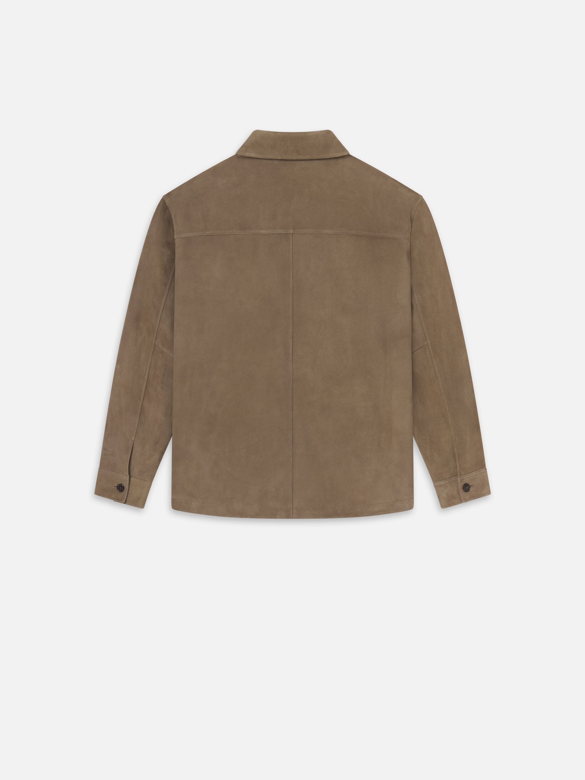 Suede Chore Coat in Dark Beige - 5