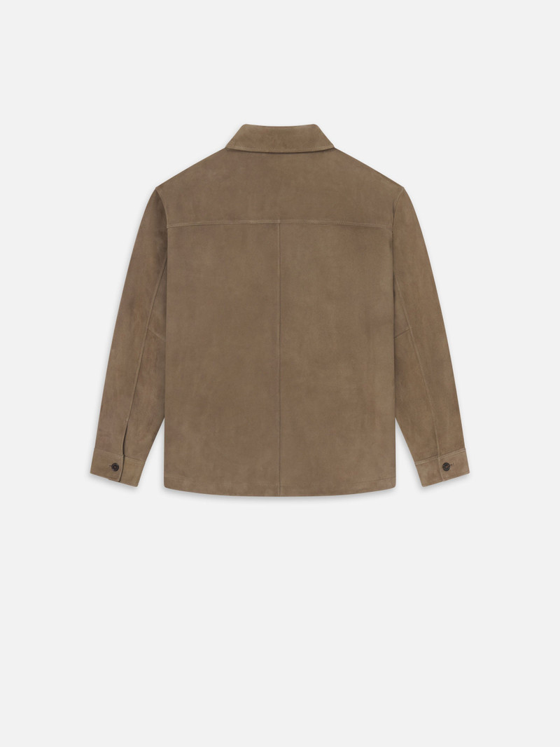 Suede Chore Coat in Dark Beige 5