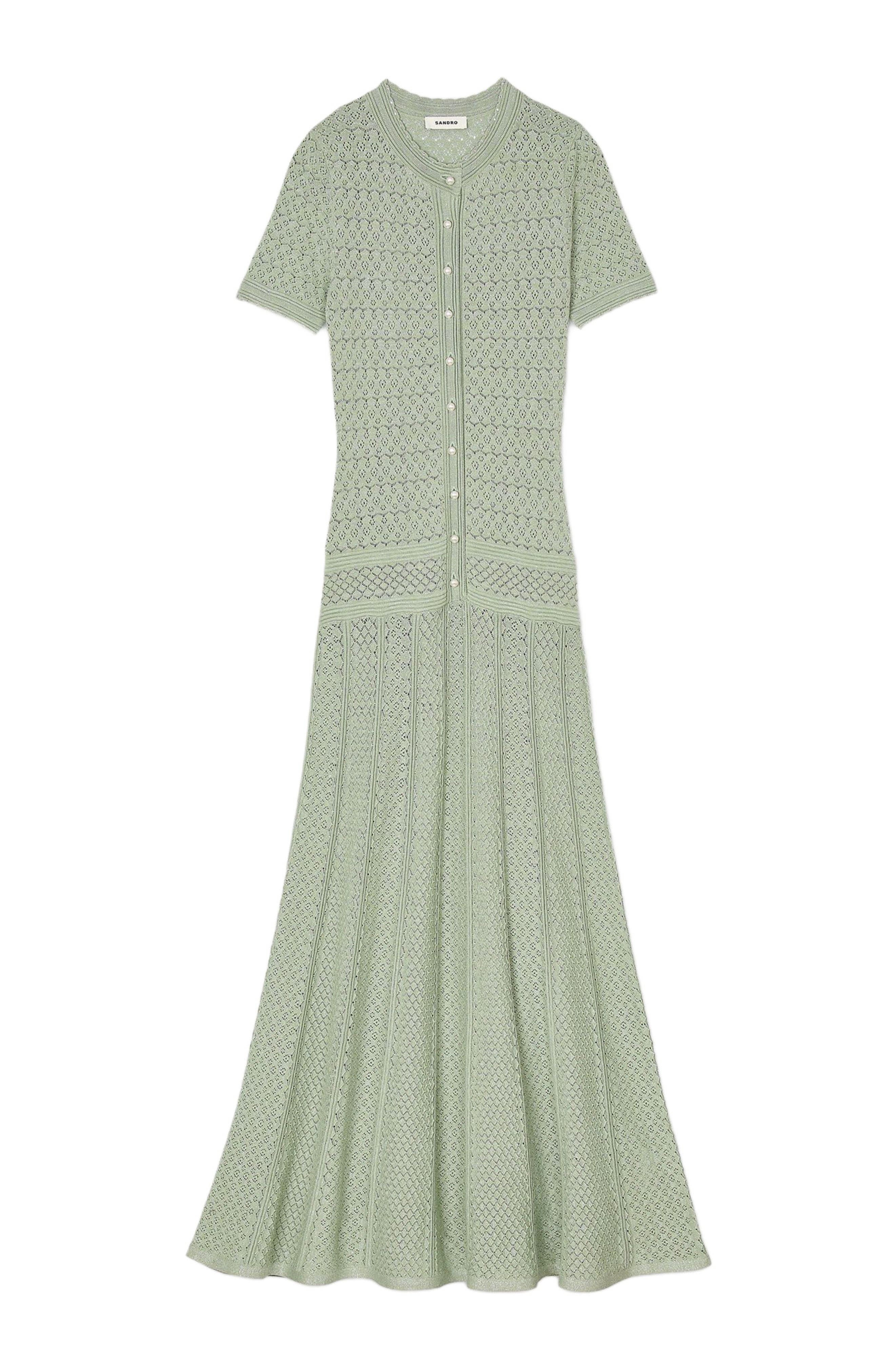 SANDRO Knit maxi dress in Almond Green at Nordstrom - 1