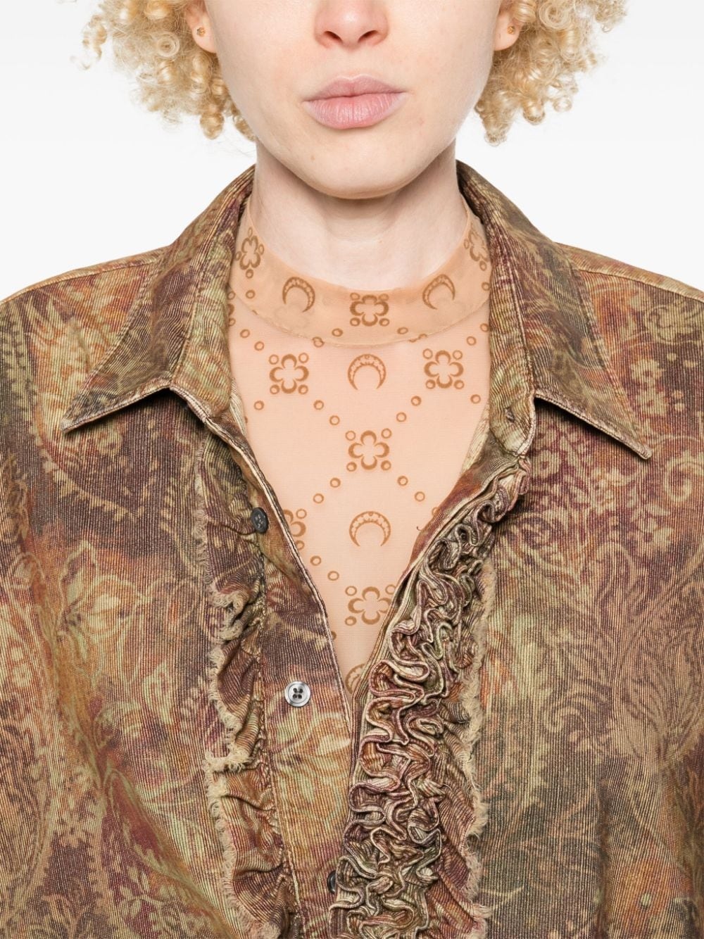 Drop Neck Tuxedo shirt - 5