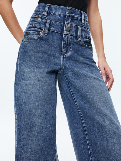 Alice + Olivia HIGH RISE DOUBLE WAISTBAND COOL JEAN outlook