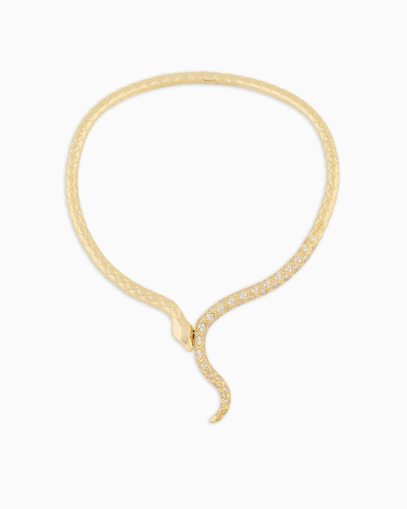 GOLD-TONE BRASS COLLAR NECKLACE 1