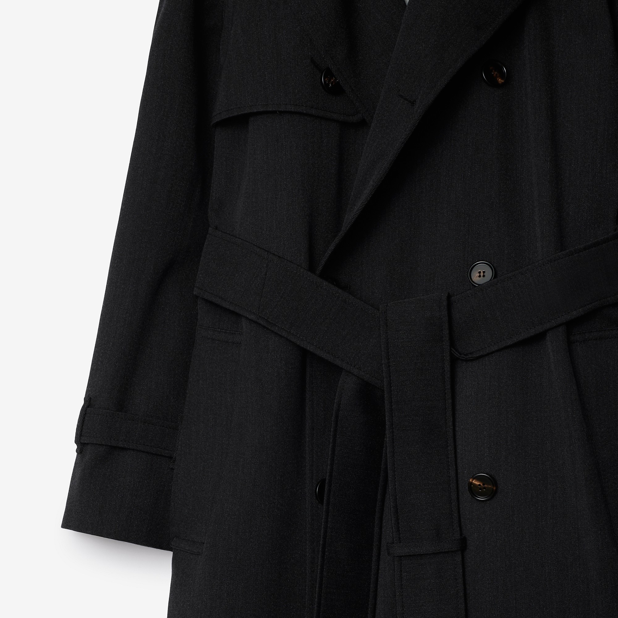 Long Wool Trench Coat - 6