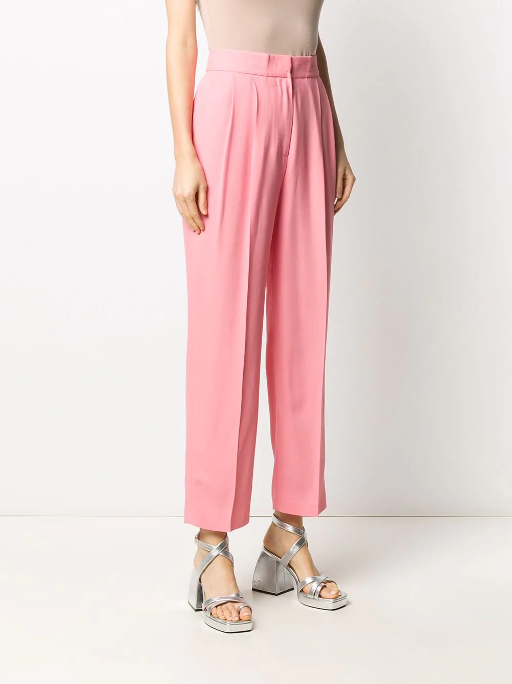 high-waisted straight trousers - 3