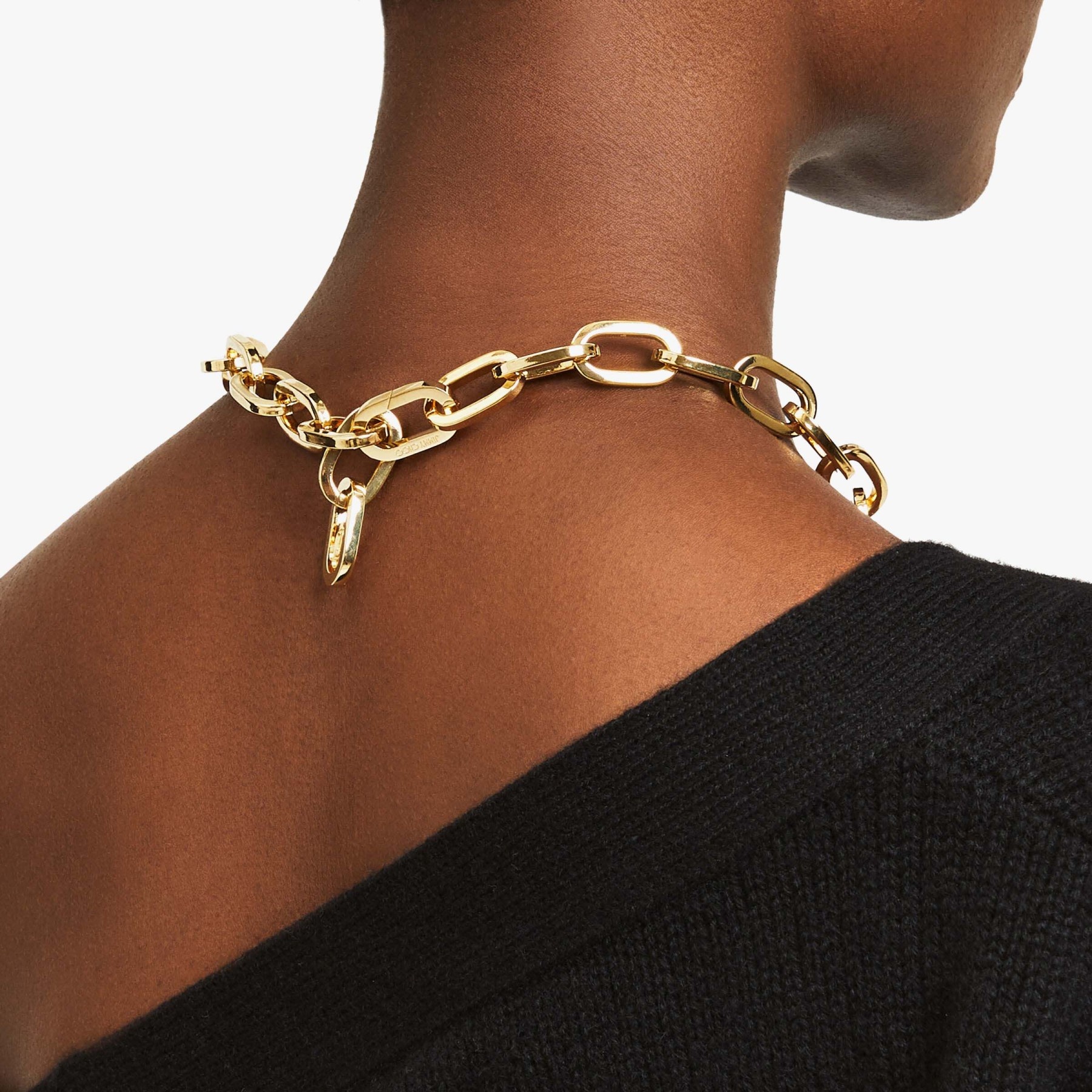 JC Chain Necklace
Gold-Finish Metal JC Chain Necklace - 4