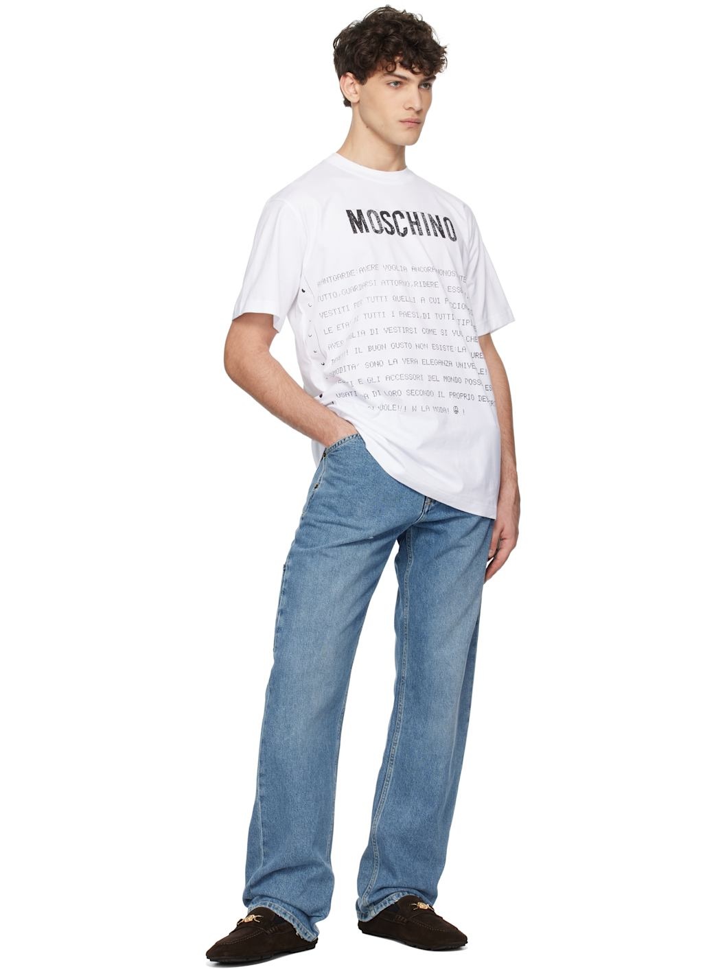 White Message Print T-shirt - 4